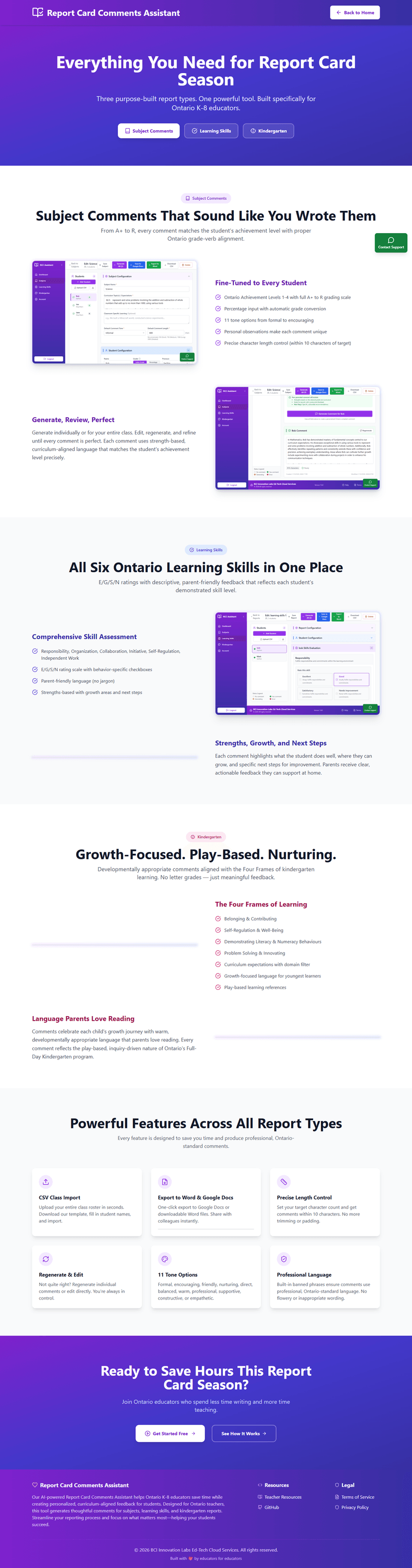 RCCA features overview
